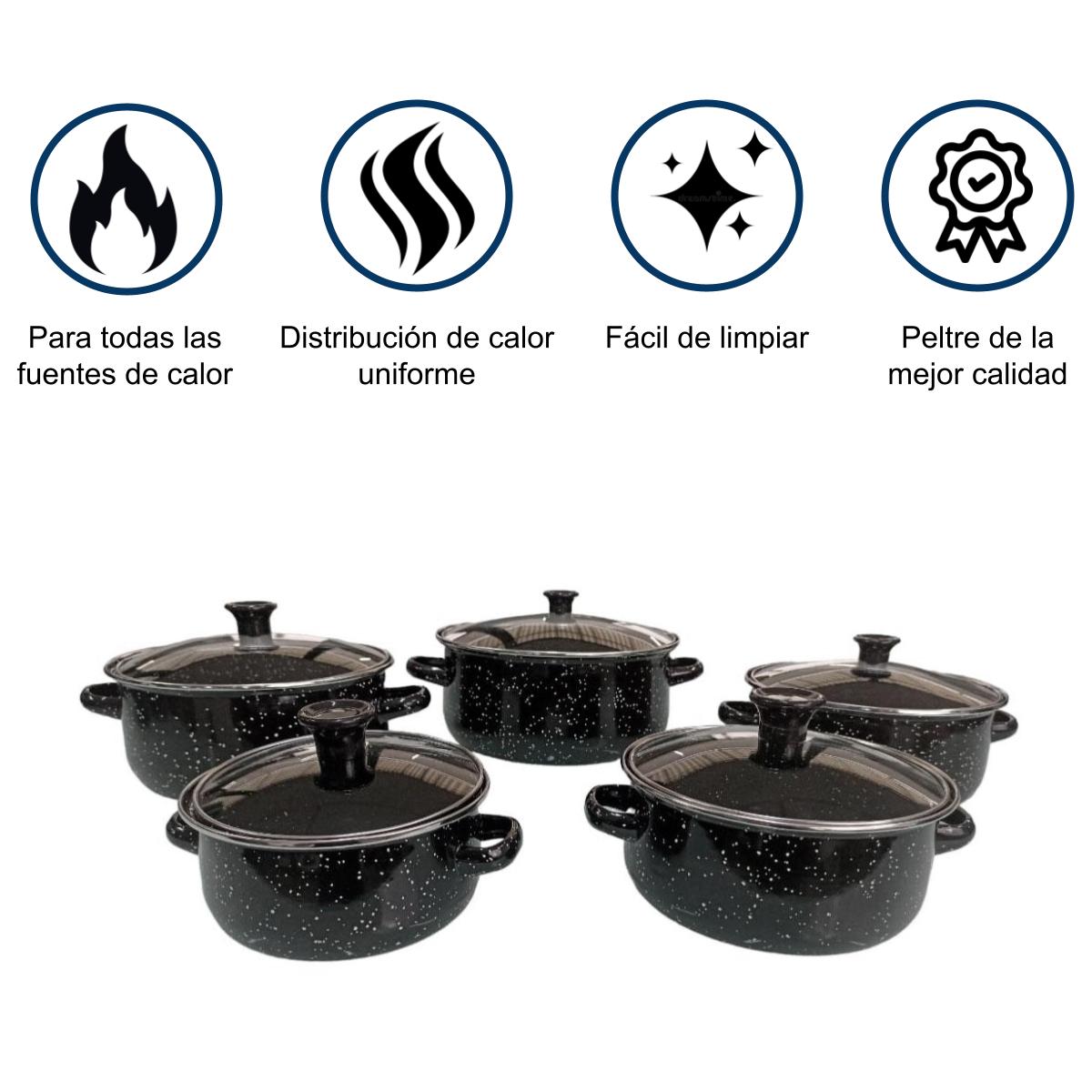 🍲 Set de Ollas Shorbull Porcelanizadas